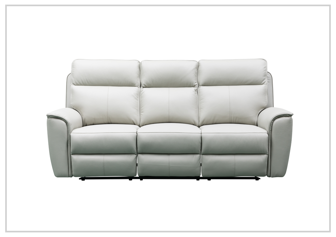 Klaussner Venza Leather White Recliner Sofa-SOFABED