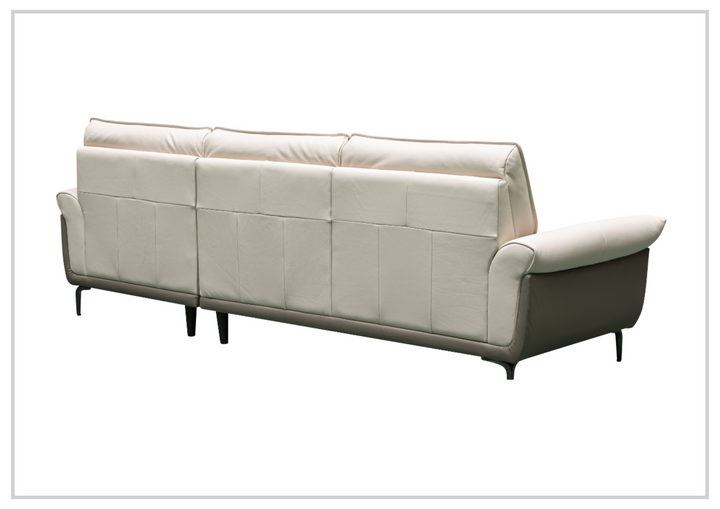 Klaussner Viana 3-seater Leather Sofa with Cushion Seat and Tufted Back-Sofabed