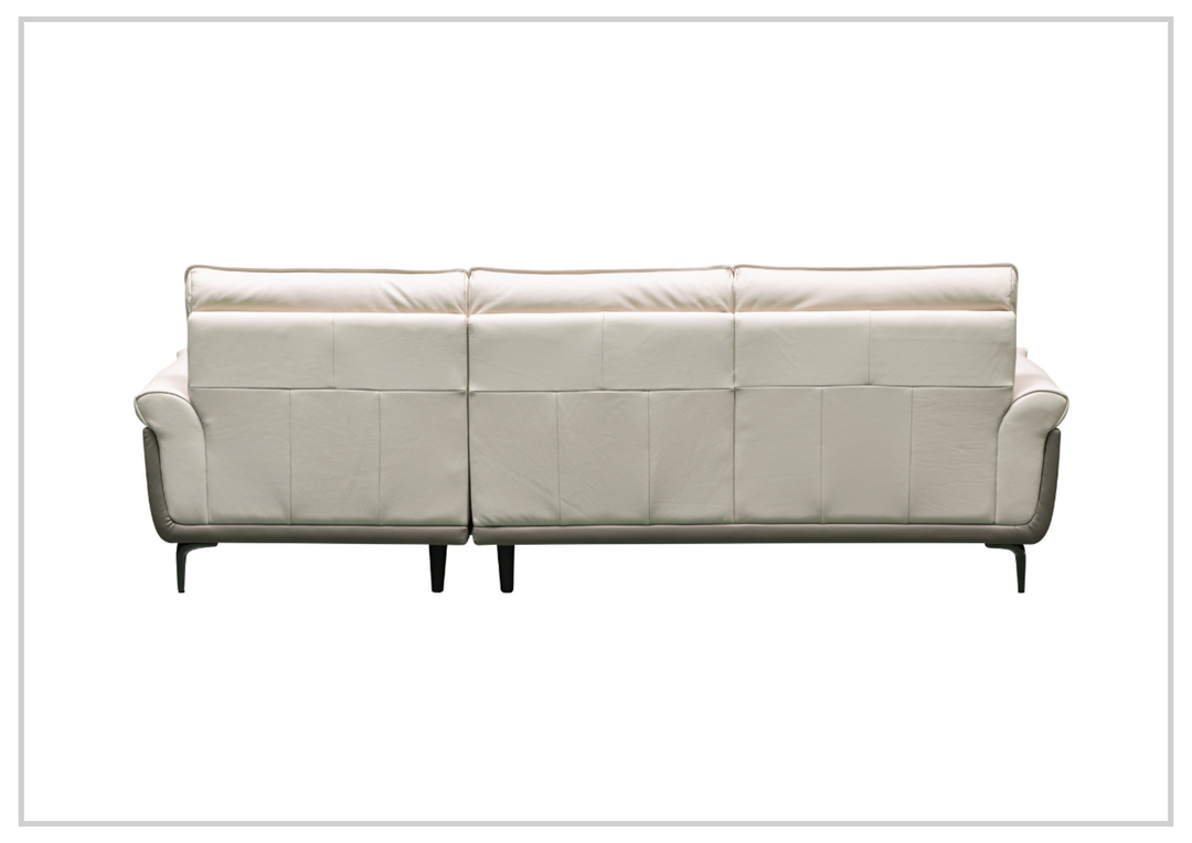 Klaussner Viana 3-seater Leather Sofa with Cushion Seat and Tufted Back-Sofabed