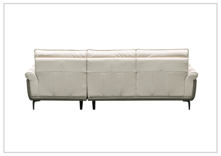 Klaussner Viana 3-seater Leather Sofa with Cushion Seat and Tufted Back-Sofabed