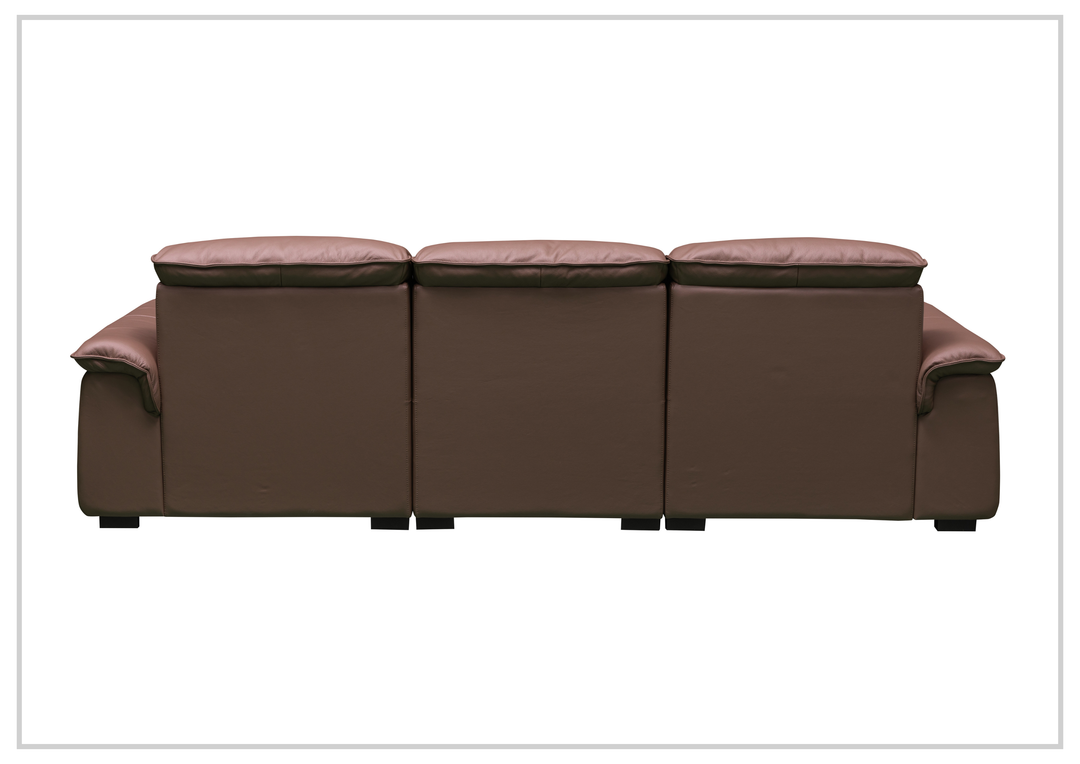Klaussner Vionetta Dark Brown Leather Sofa with S-Spring Seats-SOFABED