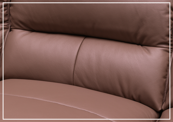 Klaussner Vionetta Dark Brown Leather Sofa with S-Spring Seats-SOFABED