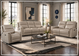 Klaussner Geneva Leather Power Reclining Living Room Set
