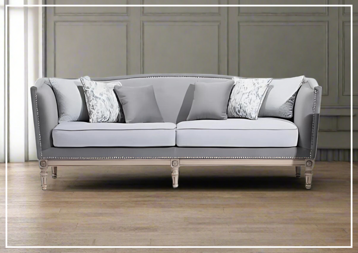 Klaussner Helios Three-Seater Sofa with Elegant Nailhead Trim-Sofabed