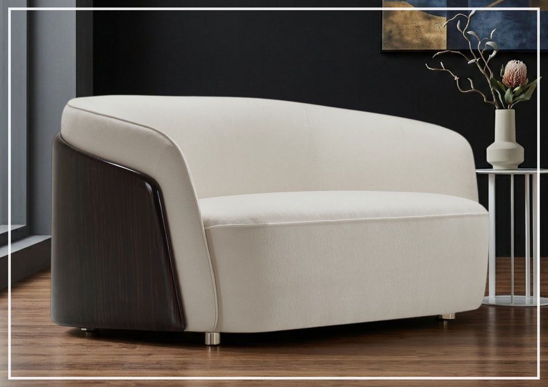 Klaussner Ivano Glossy Fabric Lounge Chair In Off-White