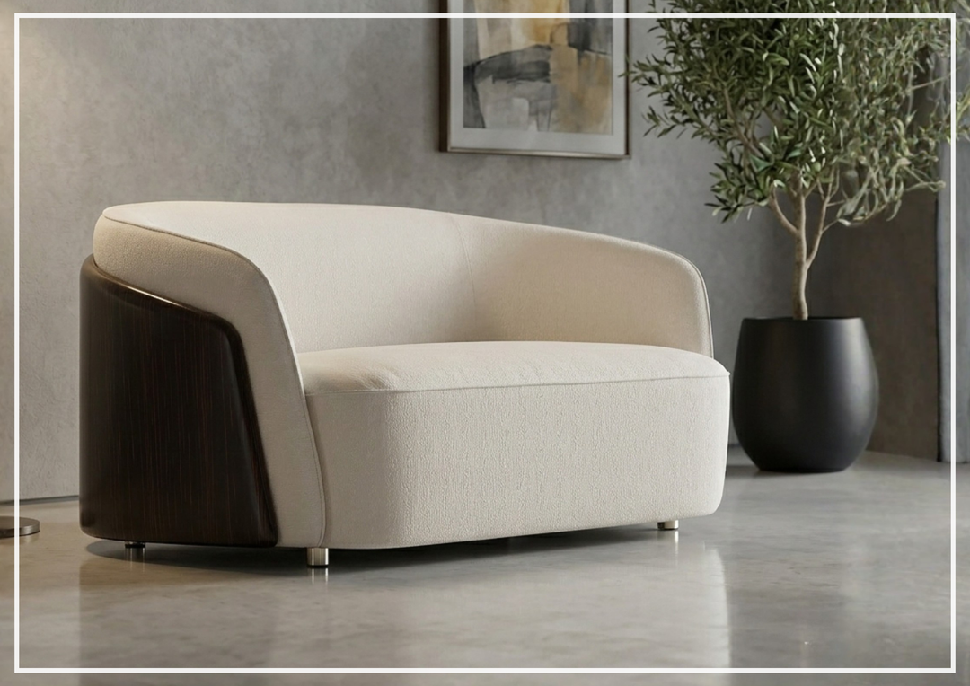 Klaussner Ivano Glossy Fabric Lounge Chair In Off-White