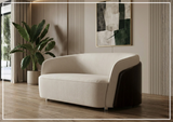 Klaussner Ivano Glossy Fabric Lounge Chair In Off-White