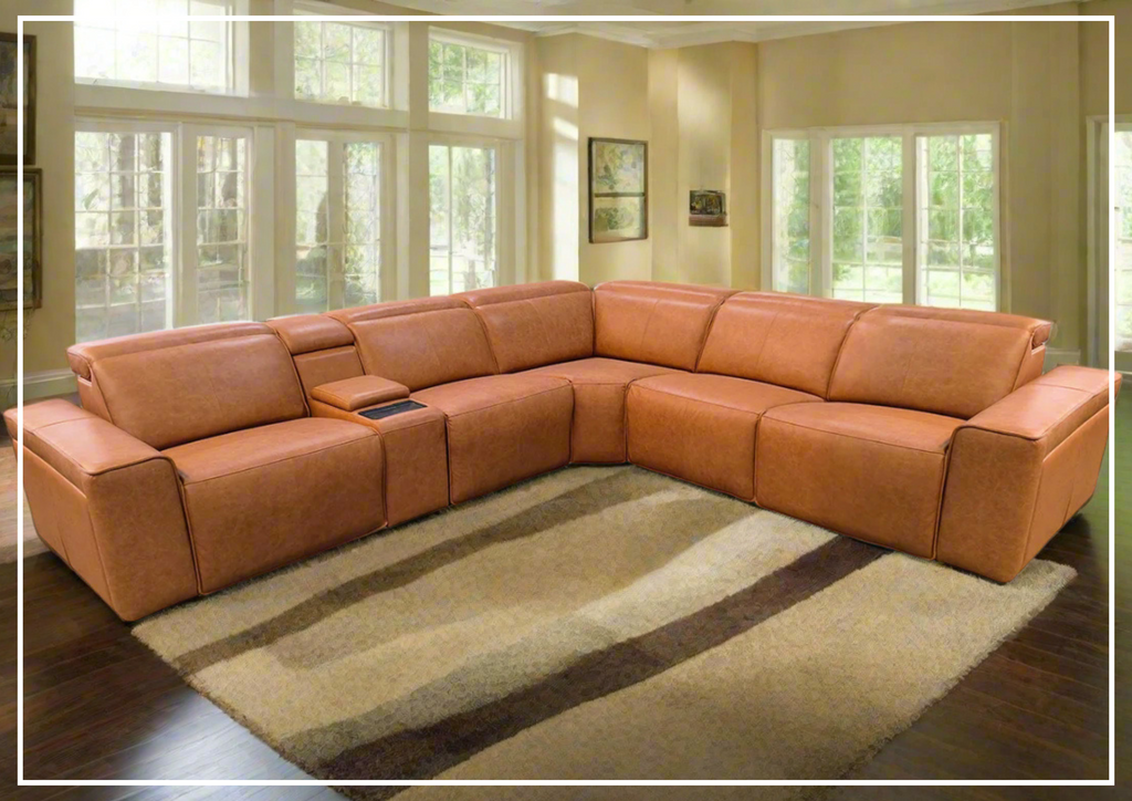 Klaussner Leonardo 6-Piece Power Recliner Sectional Sofa with Storage-Sofabed