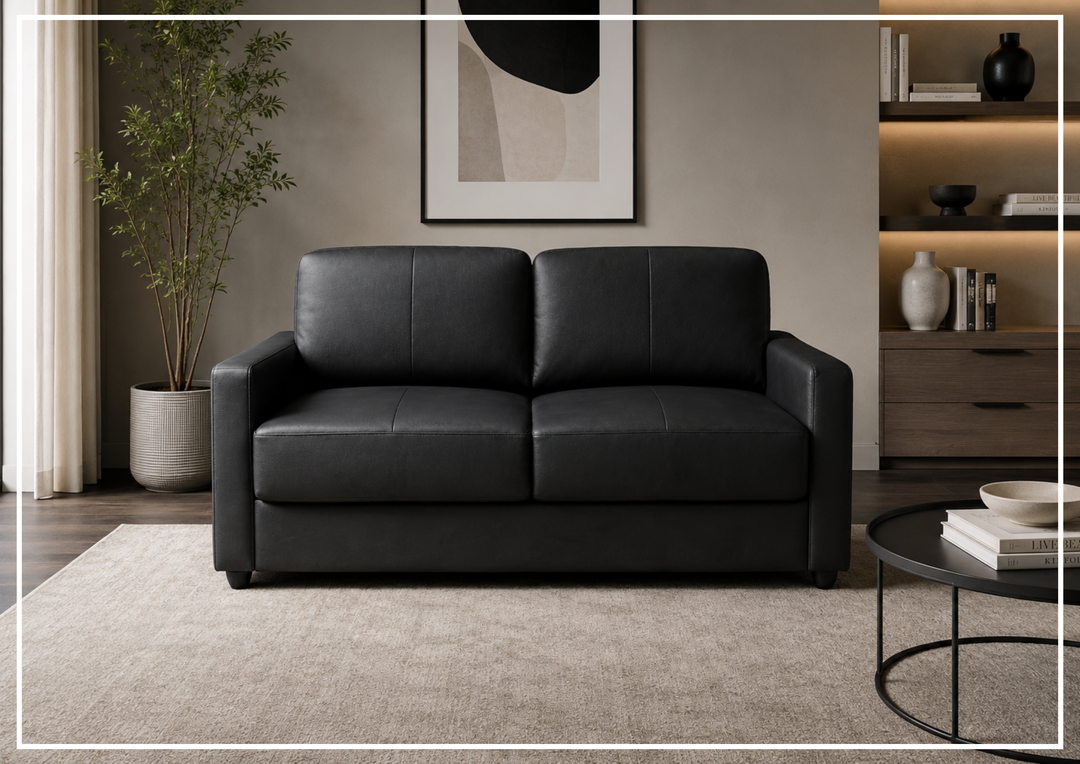 Klaussner Nova Leather Queen Sleeper Sofa with Pull Out Mechanism - SOFABED