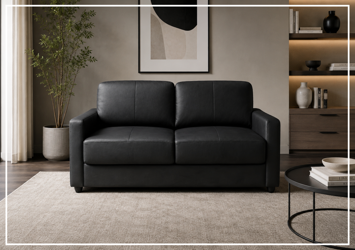 Klaussner Nova Leather Queen Sleeper Sofa with Pull Out Mechanism - SOFABED