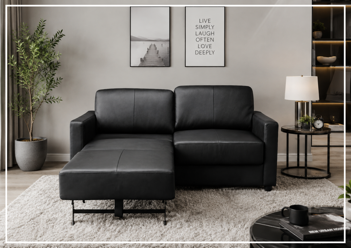 Klaussner Nova Leather Queen Sleeper Sofa with Pull Out Mechanism - SOFABED