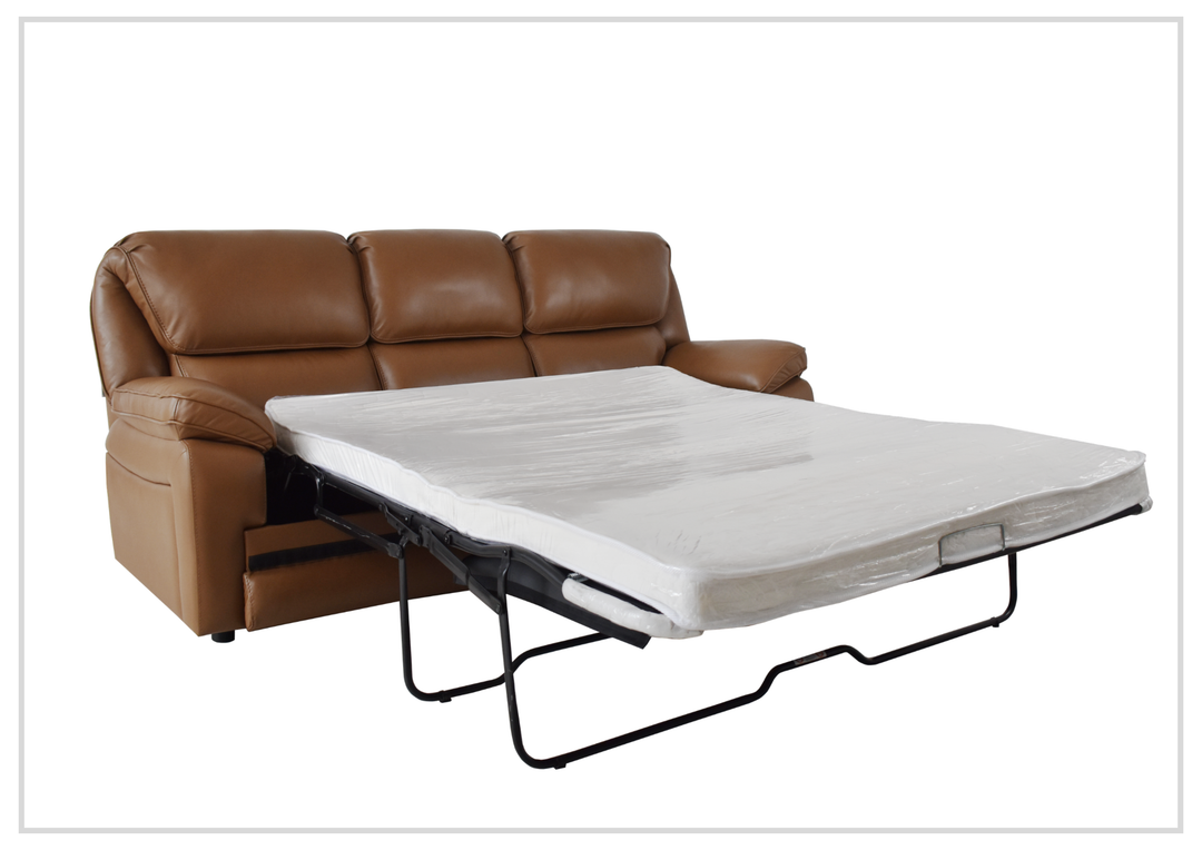 Klaussner Novera Leather 3 Seater Queen Sleeper Sofa-Sofabed
