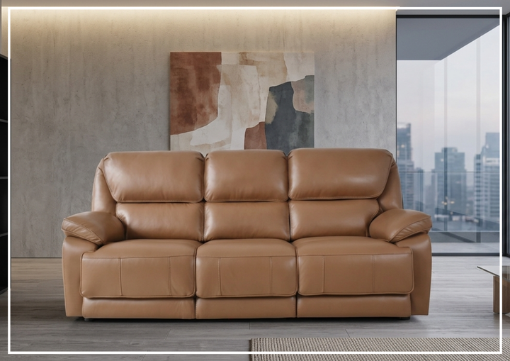 Klaussner Novera Leather 3 Seater Queen Sleeper Sofa-Sofabed