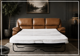 Klaussner Novera Leather 3 Seater Queen Sleeper Sofa-Sofabed