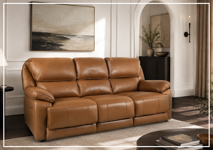 Klaussner Novera Leather 3 Seater Queen Sleeper Sofa-Sofabed
