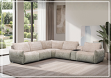 Klaussner Stanza Fabric Power Reclining Sectional Sofa with 3 Motors