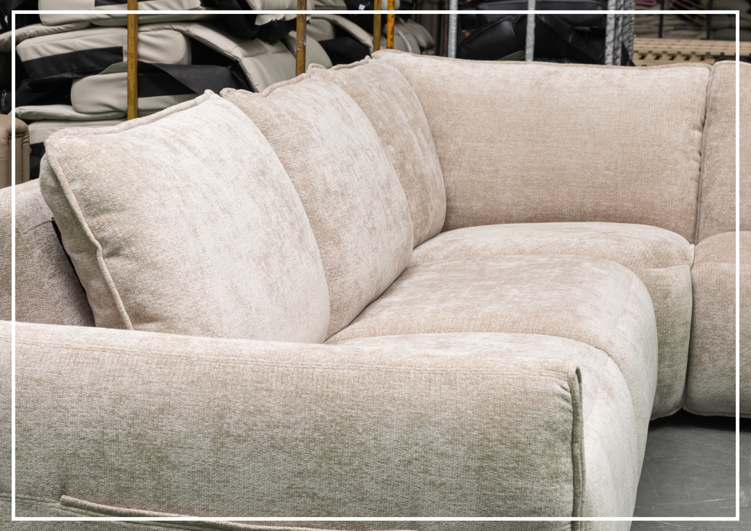 Klaussner Stanza Fabric Power Reclining Sectional Sofa with 3 Motors