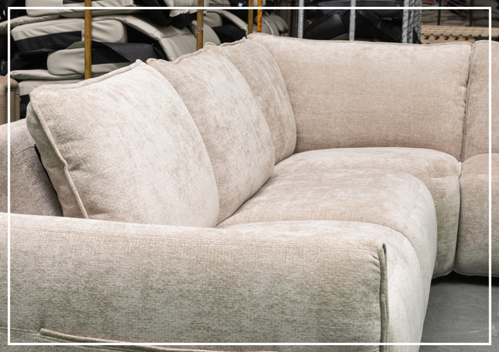 Klaussner Stanza Fabric Power Reclining Sectional Sofa with 3 Motors