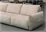 Klaussner Stanza Fabric Power Reclining Sectional Sofa with 3 Motors