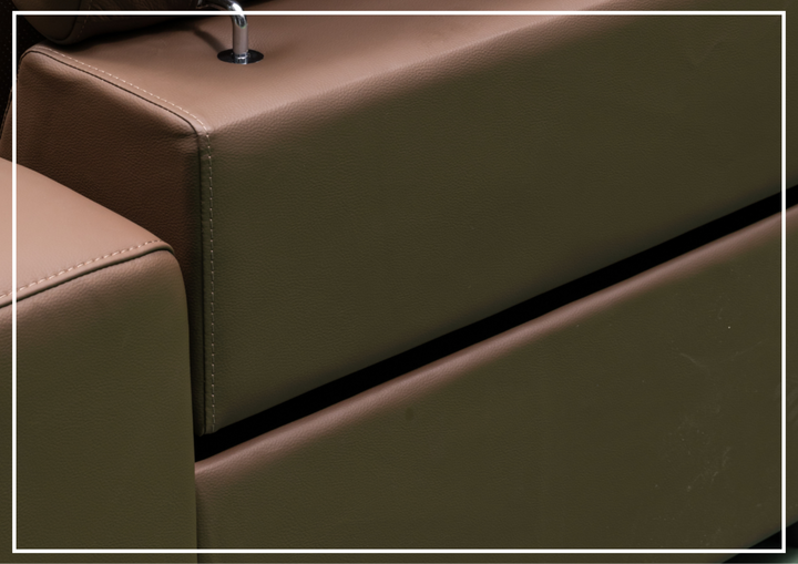 Klaussner Orlano 3-seater Brown Leather Power Reclining Sofa-Sofabed
