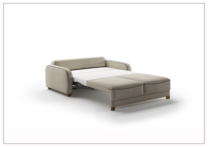 Leon Loveseat 2-Seater Queen Sleeper with Walnut Finish