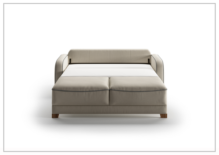 Leon Loveseat 2-Seater Queen Sleeper with Walnut Finish