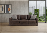 Bernhardt Ventura Leather Sofa with Curved Track Arms