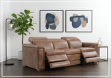 Bernhardt Lioni 93.5" Leather Power Reclining Sofa-Sofabed