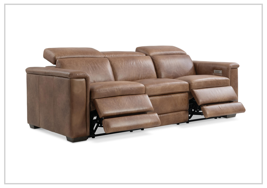 Bernhardt Lioni 93.5" Leather Power Reclining Sofa