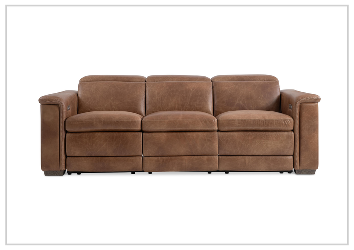 Bernhardt Lioni 93.5" Leather Power Reclining Sofa-Sofabed