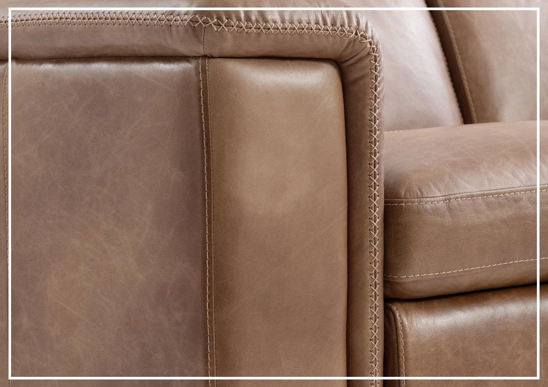 Bernhardt Lioni 93.5" Leather Power Reclining Sofa-Sofabed