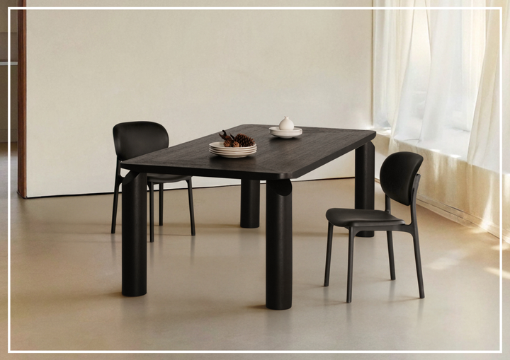 Klaussner Lucca Dining Table In Smoke Black - SOFABED