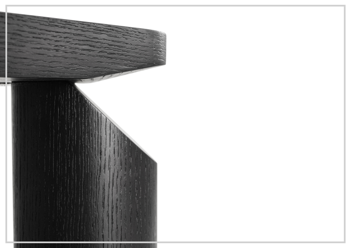 Klaussner Lucia Wooden Dining Table In Smoke Black