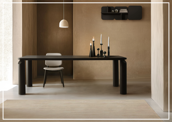 Klaussner Lucca Dining Table In Smoke Black - SOFABED