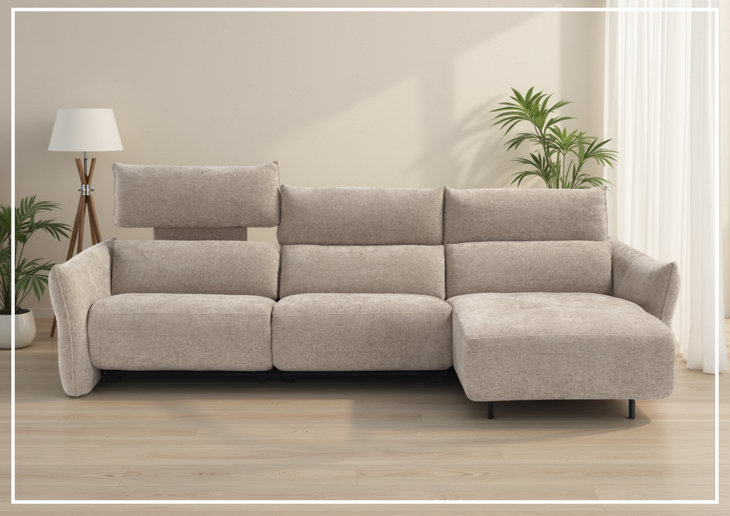 Lumera L-Shape Fabric Motion Sectional Sofa-Sofabed