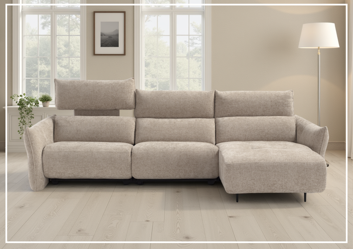 Lumera L-Shape Fabric Motion Sectional Sofa-Sofabed