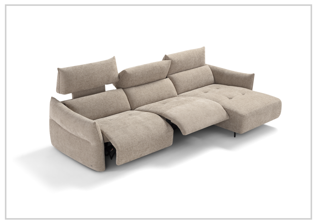 Lumera L-Shape Fabric Motion Sectional Sofa-Sofabed