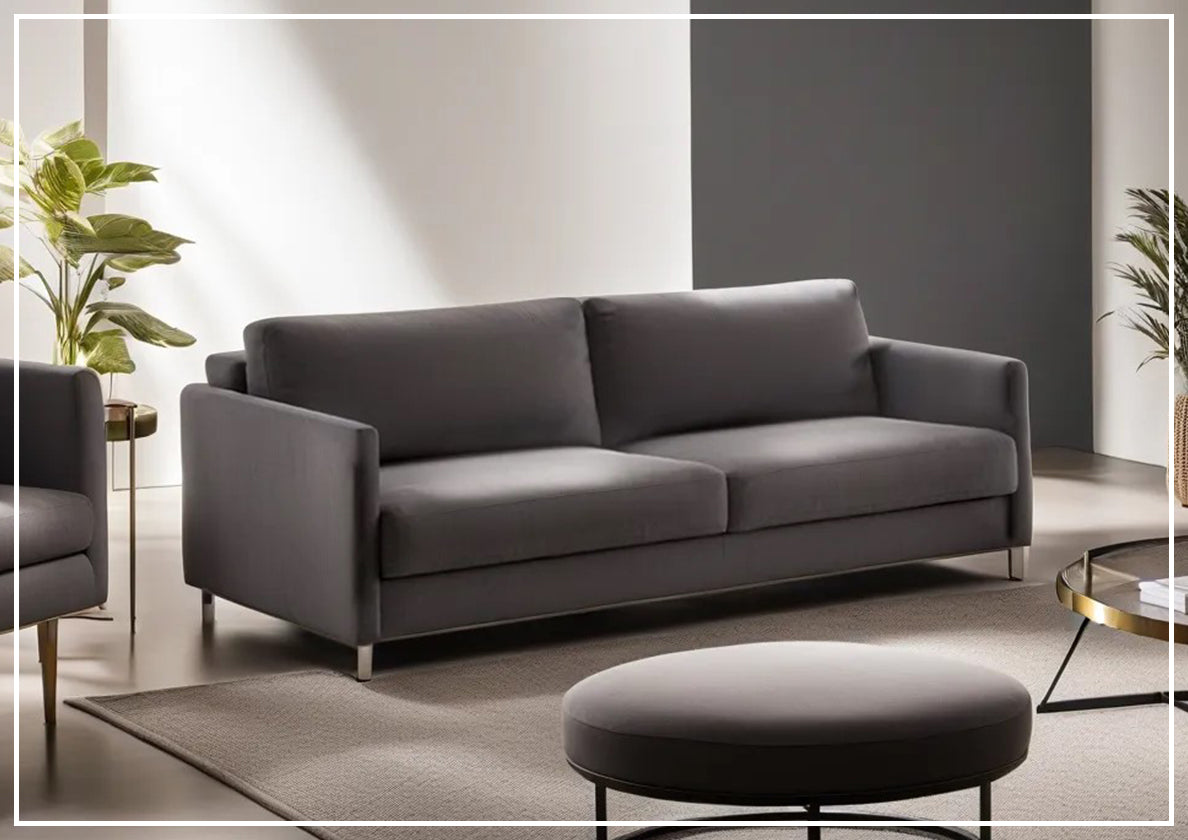 Elfin King Chair Sleeper Sofa with Chrome or Wood Legs