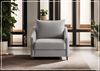 Ethos Fabric Chair Cot Sleeper Sofa With Wood or Chrome Legs