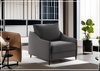 Ethos Fabric Chair Cot Sleeper Sofa With Wood or Chrome Legs