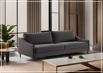Ethos Fabric Sleeper Sofa in Multiple Sizes With Nest Mechanism