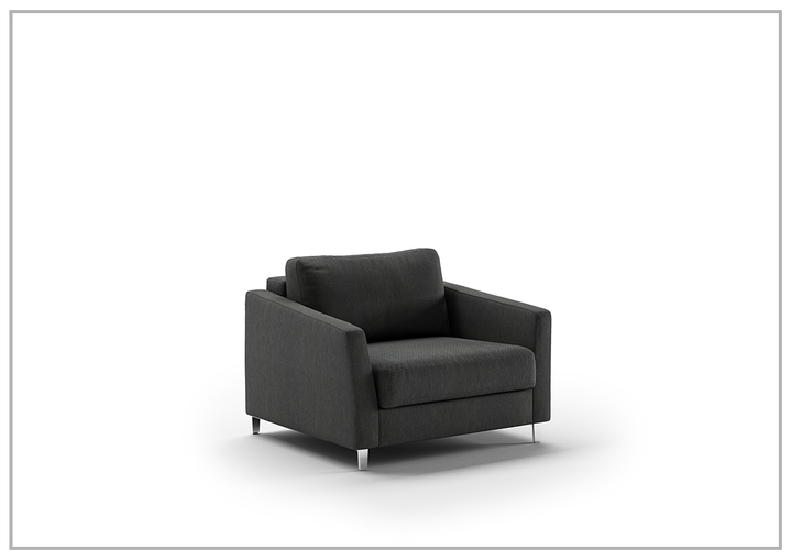 Luonto Monika Fabric Sleeper Sofa With Wood or Chrome Legs