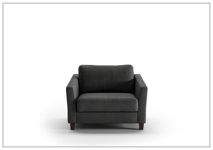 Luonto Monika Fabric Sleeper Sofa With Wood or Chrome Legs