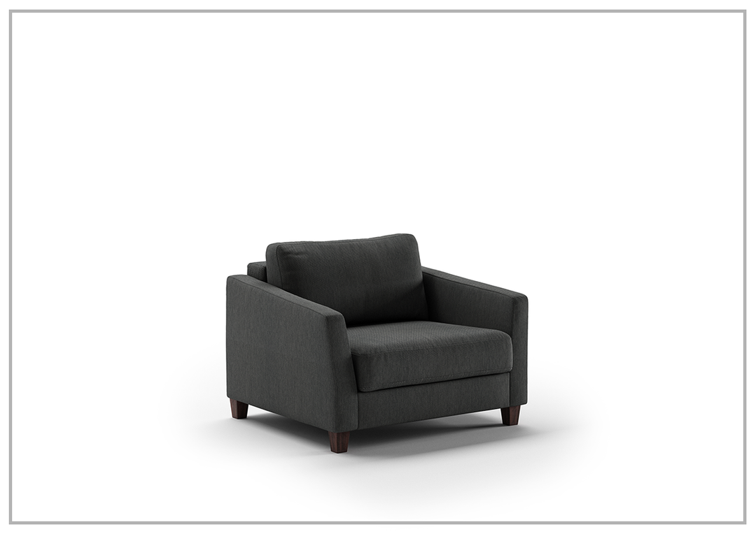 Luonto Monika Fabric Sleeper Sofa With Wood or Chrome Legs