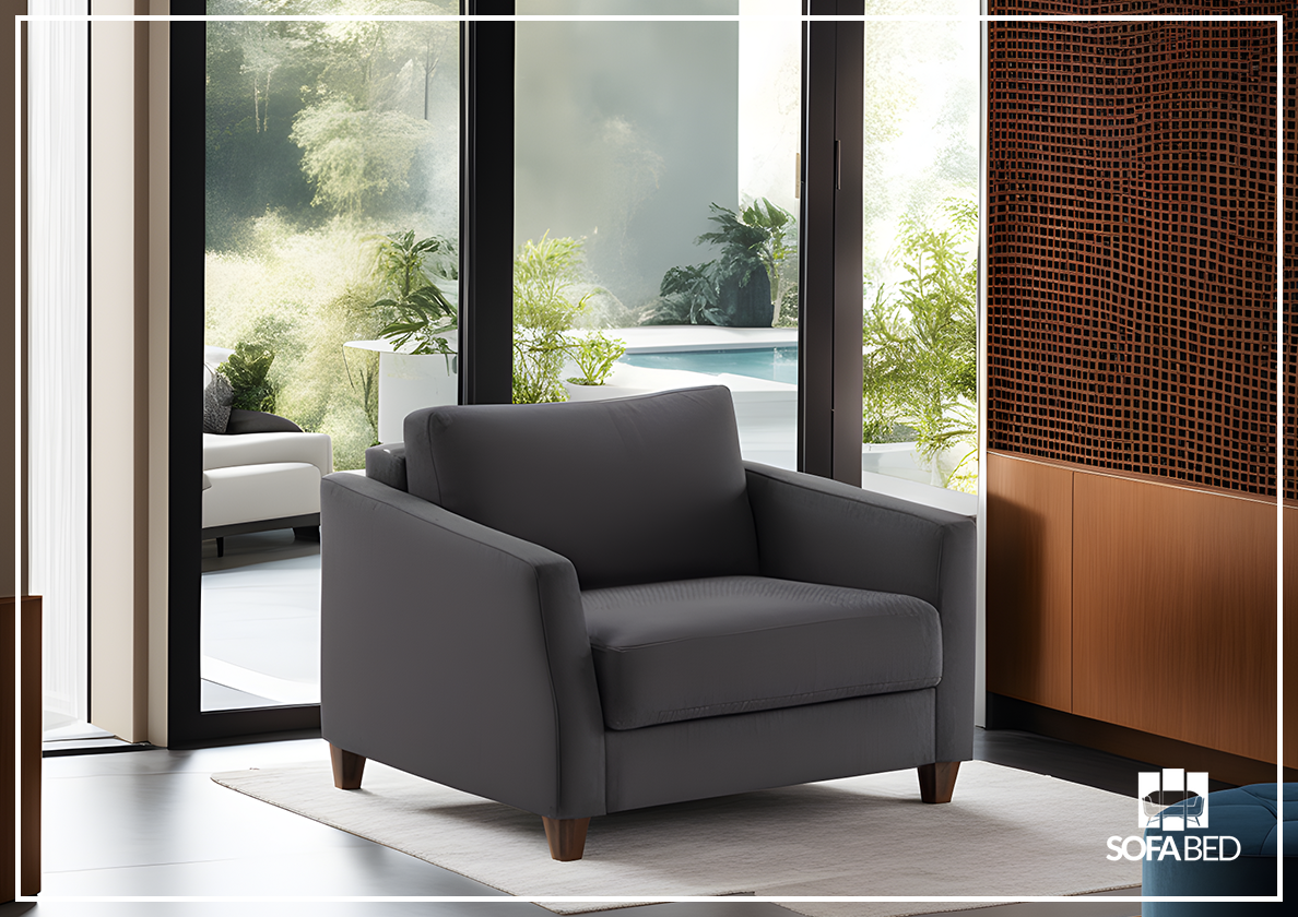 Monika Chair Cot Sleeper Sofa Bed In Four Color Options