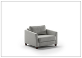 Luonto Monika Fabric Sleeper Sofa With Wood or Chrome Legs-SOFABED