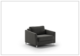 Luonto Monika Fabric Sleeper Sofa With Wood or Chrome Legs
