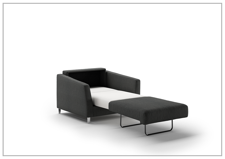 Luonto Monika Fabric Sleeper Sofa With Wood or Chrome Legs
