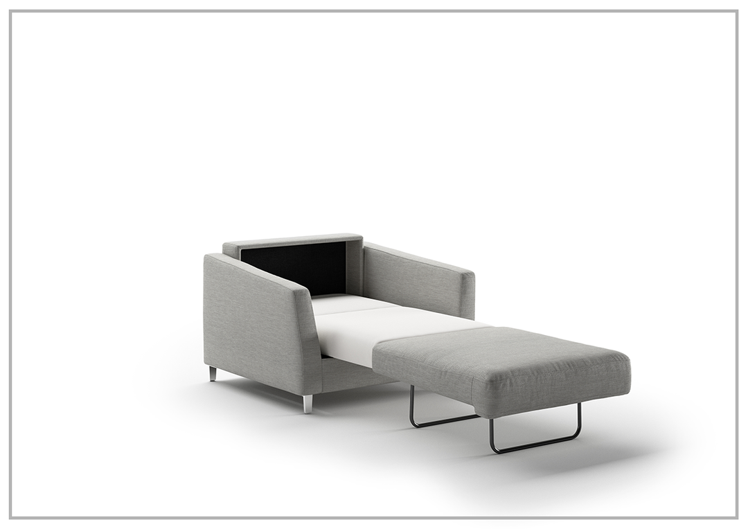 Luonto Monika Fabric Sleeper Sofa With Wood or Chrome Legs-SOFABED