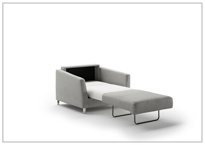 Luonto Monika Fabric Sleeper Sofa With Wood or Chrome Legs-SOFABED